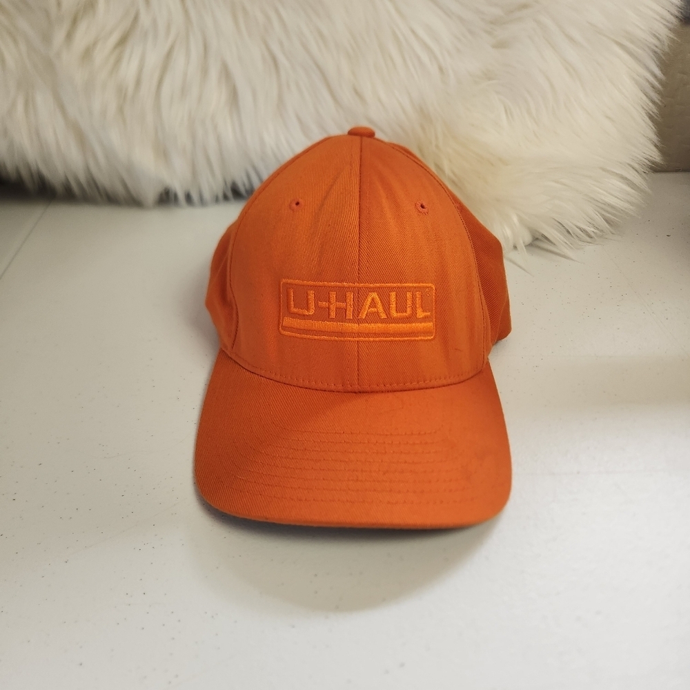 U-Haul Orange Flex Fit Uniform Hat Cap Mens Large XL